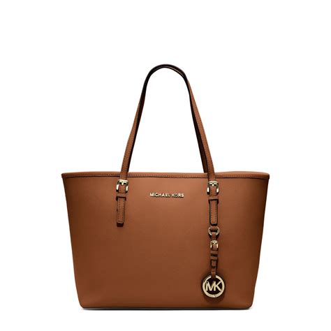 michael kors small satchel saffiano luggage leather|michael kors saffiano tote large.